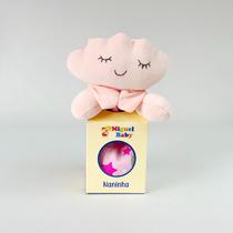 Paninho naninha com bichinho plush e porta chupeta para bebê