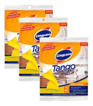 Pano Absorvente Multiuso Tango Limppano 38x36 2u Kit 3