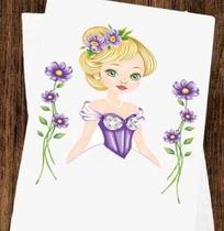 Pano Bainha Boneca Cindy com Glitter para Fazer Saia de Crochê - 45x72cm - 100% Algodão Pano Bainha Boneca Cindy com Glitter para Fazer Saia de Crochê - 45x72cm - 100% Algodão