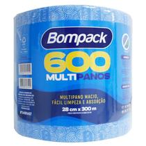 Pano BOMPACK Multiuso Azul Rolo c/ 300m x 28cm 600 panos