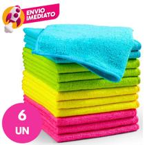 Pano Chão Microfibra Multiuso Limpeza Geral Grande 50x70 Magico Alta Absorção Faxina Casa Comercio