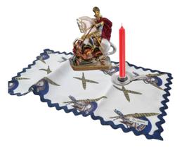 Pano Congá Umbanda E Candomblé Ogum Azul Decoração Pano Congá Umbanda E Candomblé Ogum Azul Decoração