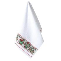Pano Copa Felpudo Jacquard Vida II Natal Branco - Dohler