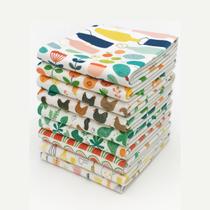 Pano Copa Prato Microfibra Estampado Seca Mais 35x55 Kit 10