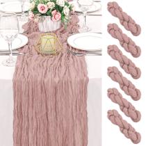 Pano de algodão rosa empoeirado HAISIWLKJ 3 m Boho Rustic Pano de algodão rosa empoeirado HAISIWLKJ 3 m Boho Rustic