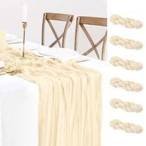Pano de algodão Table Runner BLUETOP Cream Bege 90x305cm 6 unidades Pano de algodão Table Runner BLUETOP Cream Bege 90x305cm 6 unidades