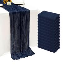 Pano de algodão Table Runner Seveups azul marinho de 10 pés (pacote com 12)