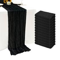 Pano de algodão Table Runner Seveups preta de 10 pés/3 m - pacote com 12 Pano de algodão Table Runner Seveups preta de 10 pés/3 m - pacote com 12