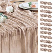 Pano de algodão Table Runner Wokceer, 10 pés, rosa nude, pacote com 12