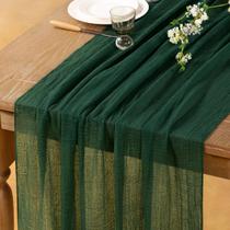 Pano de algodão verde esmeralda Table Runner DeZerlor 120 cm, pacote com 4