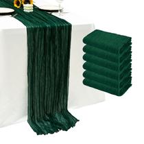 Pano de algodão verde esmeralda Table Runner Seveups 3m de poliéster Pano de algodão verde esmeralda Table Runner Seveups 3m de poliéster