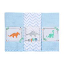 Pano De Boca Babete Bordado 40x40cm Com 3 Unidades Karinho Papi