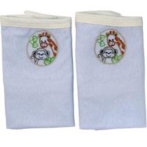 Pano De Boca Bebe Bordado 02 Peças Com Prendedor De Chupeta Girafinha Bege 100 algodão 25cmX33cm Enxoval dia a dia Baby Deluxe