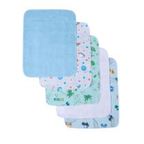 Pano de Boca Bebê Felpuda 100% Algodão Menina Menino C/ 5 unidades lisas e estampas sortidas - Karinho