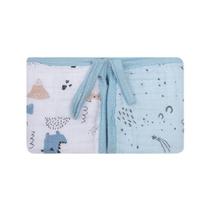 Pano De Boca Bebê Soft 40x40cm C/Prendedor De Chupeta Papi Jurassic