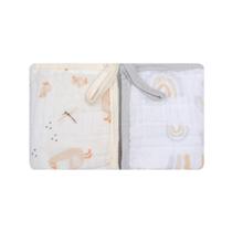 Pano De Boca Bebê Soft 40x40cm C/Prendedor De Chupeta Papi Passeio dos Patinhos Pano De Boca Bebê Soft 40x40cm C/Prendedor De Chupeta Papi Passeio dos Patinhos