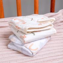 Pano De Boca Bebê Soft Menina Menino 40x40cm C/Prendedor de chupeta - Kit C/2 Unidades Pano De Boca Bebê Soft Menina Menino 40x40cm C/Prendedor de chupeta - Kit C/2 Unidades