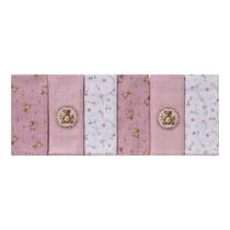 Pano de Boca Bordado para Bebê 06 Unidades Baby Joy Fábula