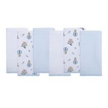 PANO DE BOCA BUBLIM LISO E ESTAMPADA - 6 PANINHOS cor: neutro PANO DE BOCA BUBLIM LISO E ESTAMPADA - 6 PANINHOS cor: neutro