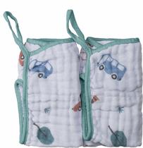 Pano de boca c/prendedor de chupeta baby joy soft estampado 25cmx40cm pct c/02un