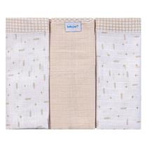 Pano De Boca Estampado Com Debrum 34x40cm Baby Joy - Incomfral