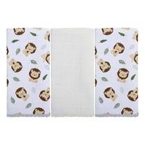 Pano De Boca Estampado Liso 34x40cm Kit Com 3 Unidades Incomfral Bublim