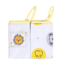 Pano De Boca Karinho Bordados C/2 Neutro Amarelo/Bosque 3827/1777 Pano De Boca Karinho Bordados C/2 Neutro Amarelo/Bosque 3827/1777
