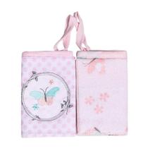 Pano De Boca KarinhoC/2 Feminino Rosa/Jardim de Borboletas 3827/1771