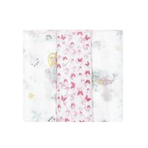 Pano de Boca Menina Menino 32cmx32cm 100% Algodão C/3 unidades - Papizinha Estampada