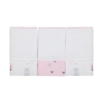 Pano de Boca Papi Composê Feminino Casinha Rosa 3506/1609 Pano de Boca Papi Composê Feminino Casinha Rosa 3506/1609