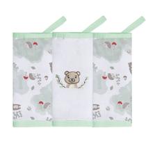 Pano De Boca Papi Soft Bordado Neutro Verde/Floresta 4657/2096