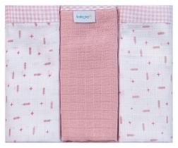 Pano de boca quadriculado baby joy classicos liso c/bordado e picueta 34cmx40cm Pano de boca quadriculado baby joy classicos liso c/bordado e picueta 34cmx40cm