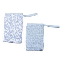 Pano de Boca Soft Azul Menino 40X20cm - 2 peças - Soft Pano de Boca Soft Azul Menino 40X20cm - 2 peças - Soft