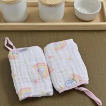 Pano de boca Soft Estampado com prendedor de chupeta