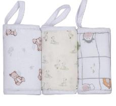 Pano de Boca Soft Premium Menina Menino C/ Prendedor de Chupeta C/ 3 Unidades - Papi Baby