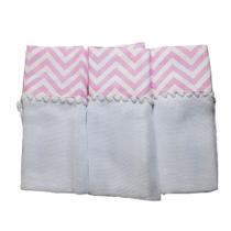 Pano de Boca Toalha de Boca kit 3 Peças Menina babete Chevron Rosa 100 Algodão Enxoval dia a dia tecido confortavel Baby Deluxe Pano de Boca Toalha de Boca kit 3 Peças Menina babete Chevron Rosa 100 Algodão Enxoval dia a dia tecido confortavel Baby Deluxe