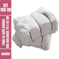 Pano De Chão Branco Alvejado 70 X 42 Cm - Neves - Grande - Tipo Saco Duplo Kit C/ 100 Unidades