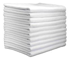 Pano de Chão Gari 100% Algodão Branco Superabsorvente Kit 10