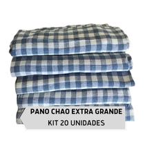 Pano De Chao Limpeza Saco Xadrez Grande Kit 20 Unidades