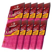Pano De Chão Microfibra Grande Condor 70x50cm Rosa C/ 5 Panos