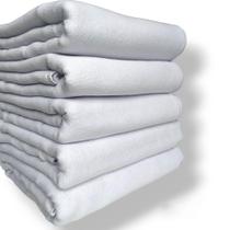 Pano de Chão Saco Branco Alvejado - Kit Com 10 Para Limpeza em Geral (40X65) 8 Batidas por Centímetro