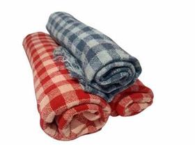 Pano de chão saco limpeza xadrez algodão cinza vermelho branco 5 unidades Pano de chão saco limpeza xadrez algodão cinza vermelho branco 5 unidades