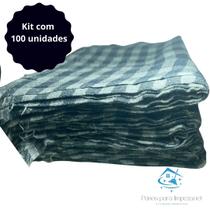 Pano de chão Xadrez 40cm x 62cm kit com 100 unidades