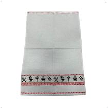 Pano de Copa Atoalhado Barra Decorativa Jacquard Anti Pilling - 100% Algodão 320 g/m² - 45 x 70 cm