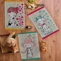 Pano de Copa Atoalhado Felpudo Grosso Algodão Kit 3 Peças Pano de Copa Atoalhado Felpudo Grosso Algodão Kit 3 Peças