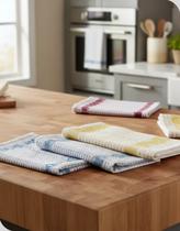 Pano de Copa Atoalhado Teka Gourmet 42x63cm 100% Algodão Alta Absorção Cores Sortidas