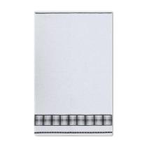 Pano De Copa Avulso Jaquard Gourmet Appel Xadrez Cinza 45X68