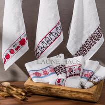 Pano De Copa Cozinha Atoalhado Gramatura 400 Gr Mas Grosso Do Mercado Gourmet Kit Com 10 Pecas