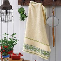 Pano de copa dohler picnic folhas felpudo jacquard bordar Pano de copa dohler picnic folhas felpudo jacquard bordar