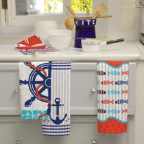 Pano de Copa Estampado 7 Peças Lepper 40 Cm x 60 Cm Pano de Copa Estampado 7 Peças Lepper 40 Cm x 60 Cm